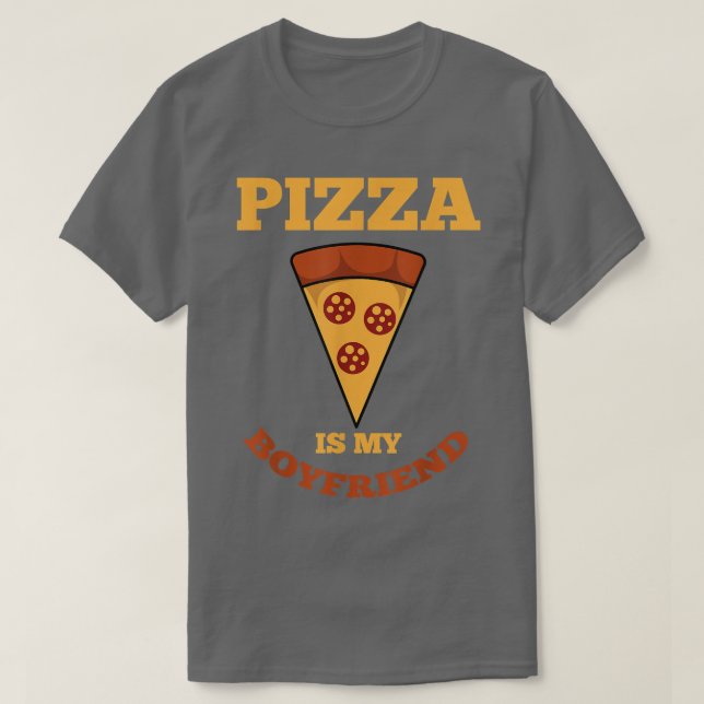 Camiseta Pizza Es Mi Novio Comida Graciosa De Queso De Pepp (Diseño del anverso)