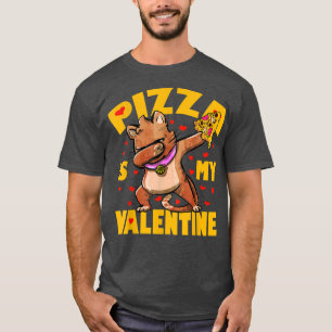 Camiseta Pizza Es Mi Valentín Dabbing Cat Funny Valentines