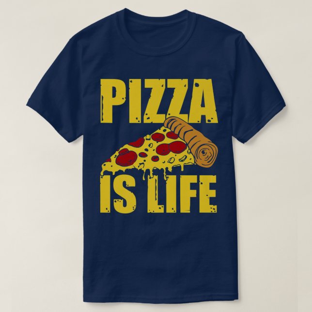 Camiseta Pizza es queso de vida y Pepperoni Pizza Lover  (Diseño del anverso)