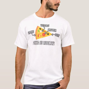 Camiseta Pizza Es Saludable - Carbohidratos - Graciosa Nove