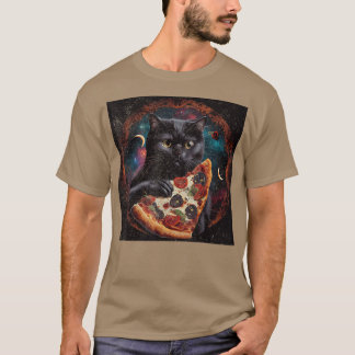 Camiseta Pizza eslovaca de gato negro