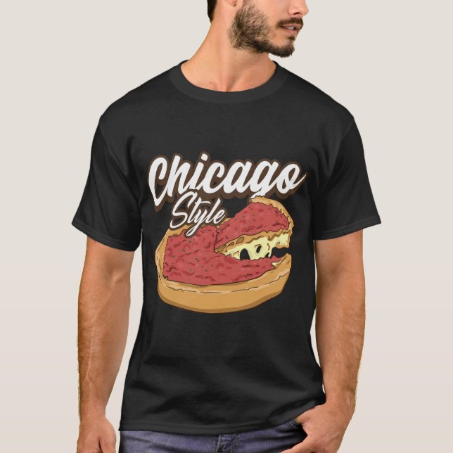 Camiseta Pizza estilo Chicago Pizza Deep Dish Pizza Crust F (Anverso)