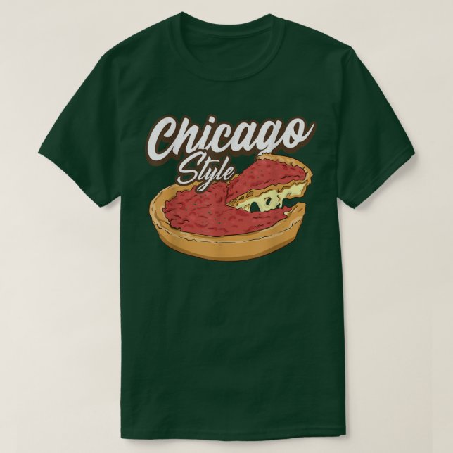 Camiseta Pizza estilo Chicago Pizza Deep Dish Pizza Crust F (Diseño del anverso)