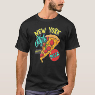 Camiseta Pizza estilo Nueva York Cheesy Delicious Thin Crus