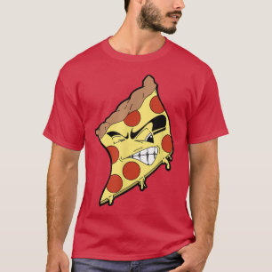 Camiseta Pizza Face Pepperoni Slice Personalizado Graffiti