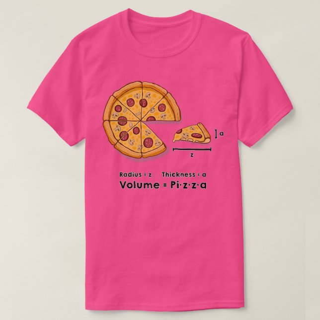 Camiseta Pizza formulación ciencia queso champiñones bacon (Diseño del anverso)