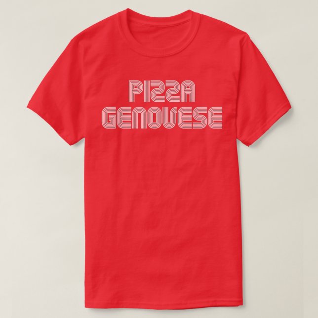 Camiseta Pizza Genovese Lover Retro 70 s 80 Gracioso (Diseño del anverso)