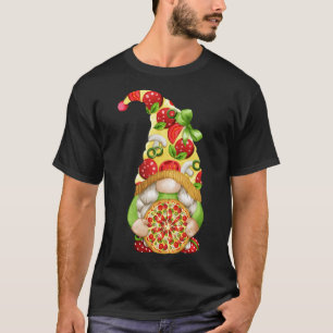 Camiseta Pizza Gnome Cute Pizza Pattern Funny Gnomie