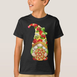 Camiseta Pizza Gnome Cute Pizza Pattern Funny Gnomie