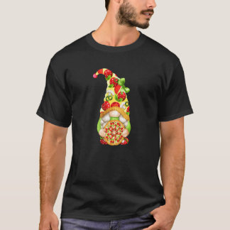 Camiseta Pizza  Gnomie With Cute Pizza Pattern And Gnome