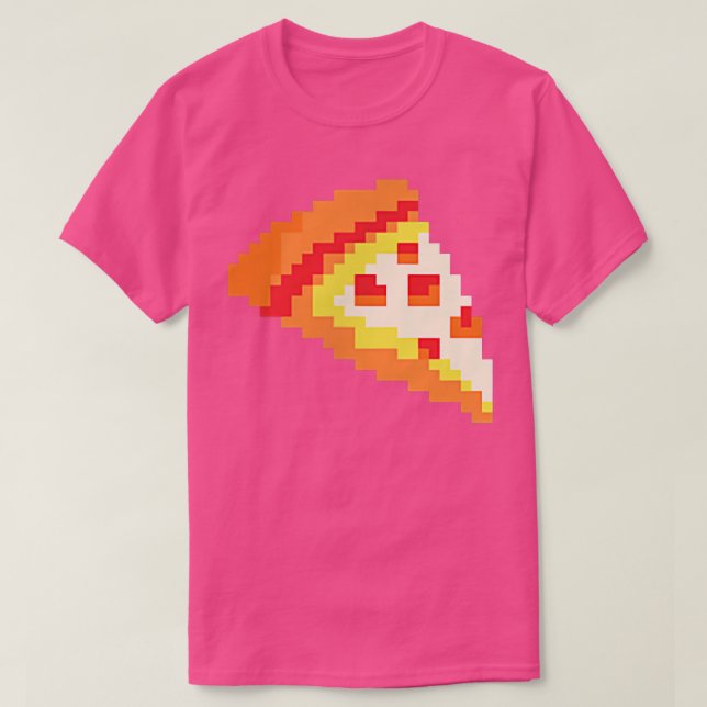 Camiseta Pizza Graciosa Comida Rápida Pincel Arte Video Jue (Diseño del anverso)