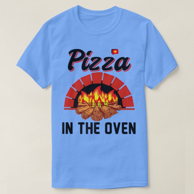Camiseta Pizza Graciosa En El Embarazo De Mujeres Embarazad (Diseño del anverso)
