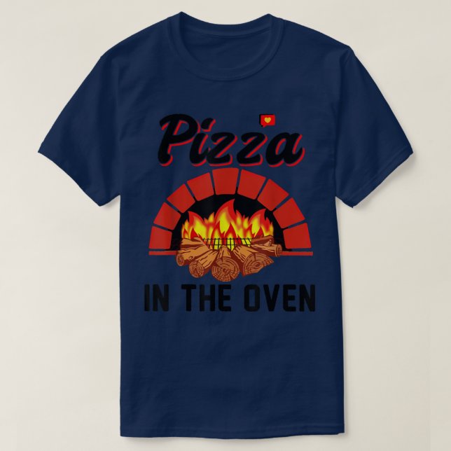 Camiseta Pizza Graciosa En Mujeres Embarazadas De Horno (Diseño del anverso)