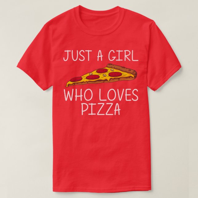 Camiseta Pizza Graciosa Para Chicas Niño Pizza Italiana De  (Diseño del anverso)