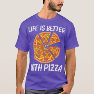Camiseta Pizza Graciosa Para Hombres Pizza Plata Italiana