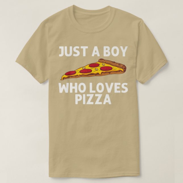Camiseta Pizza Graciosa Para Niños Pizza De Comida Italiana (Diseño del anverso)