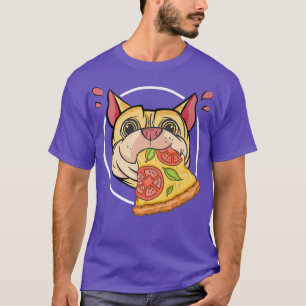 Camiseta Pizza Gráfica Cute Pug Lover Comer Comida Italiana