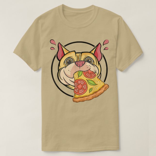 Camiseta Pizza Gráfica Cute Pug Lover Comer Comida Italiana (Diseño del anverso)