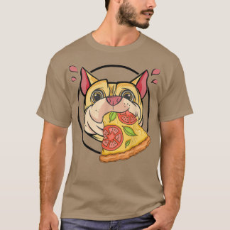 Camiseta Pizza Gráfica Cute Pug Lover Comer Comida Italiana