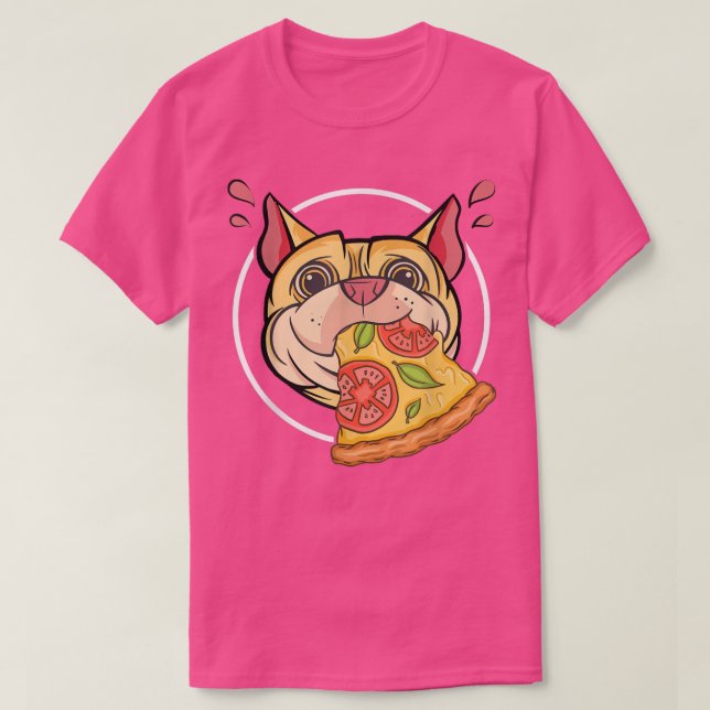 Camiseta Pizza Gráfica Cute Pug Lover Comer Comida Italiana (Diseño del anverso)