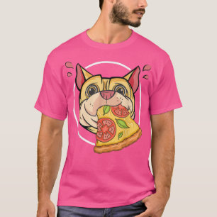 Camiseta Pizza Gráfica Cute Pug Lover Comer Comida Italiana