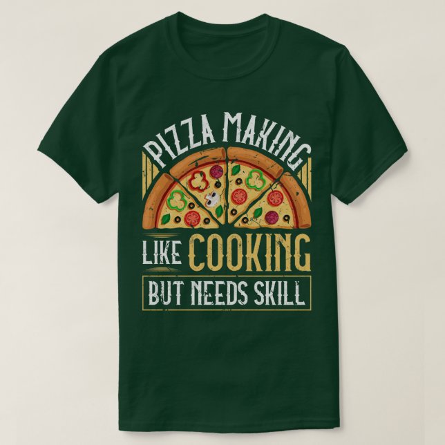 Camiseta Pizza Haciendo Gracioso Pizza Baker (Diseño del anverso)