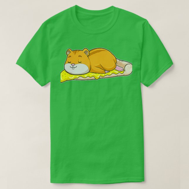 Camiseta Pizza Hamster con queso (Diseño del anverso)
