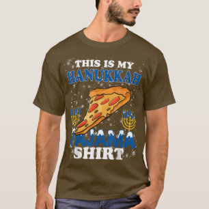 Camiseta Pizza Hanukkah Pajama Chanukah Menorah Funny Jewis