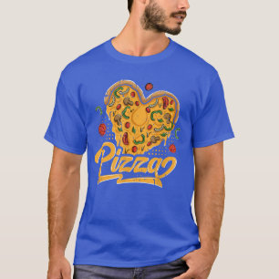 Camiseta Pizza Heart Pizzaholic Fast Food Pizza Amantes 