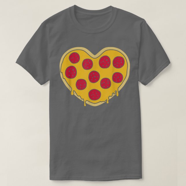 Camiseta Pizza heart T-Shirt (Diseño del anverso)