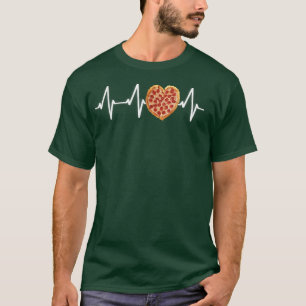 Camiseta Pizza Heartbeat Pizza Pulse Alimentos Lover Foodie
