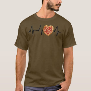 Camiseta Pizza Heartbeat Pizza Pulse Alimentos Lover Foodie