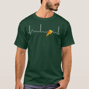 Camiseta Pizza Heartbeat Tee Graciosos Regalos Para Los Ama