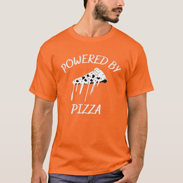 Camiseta PIZZA impulsada por pizza (Anverso)