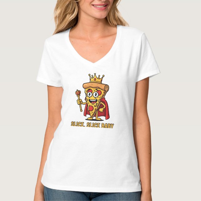 Camiseta Pizza King - Gracioso Tee De Pun (Anverso)