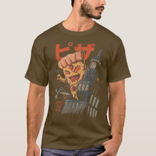 Camiseta Pizza Kong Kaiju monta comida rápida arte japonés 