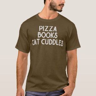Camiseta Pizza Libros Gatos Cuadros Graciosos Libro De Comi