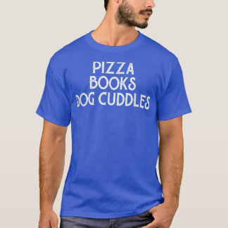 Camiseta Pizza Libros Perro Cuddeles Divertidos Libros de C