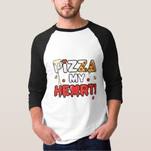 Camiseta Pizza Linda Mi Corazón Chiste Divertido para Amant