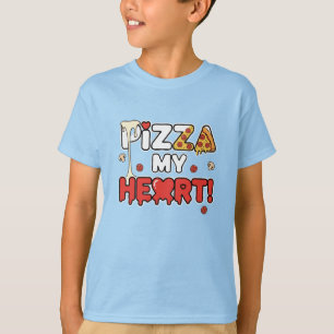 Camiseta Pizza Linda Mi Corazón Chiste Divertido para Amant