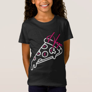 Camiseta Pizza Line Art Breve Cinta de Concienciación sobre