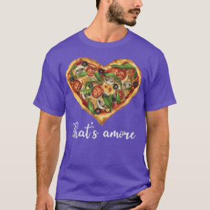 Camiseta Pizza Lover Heart Shape Amore Viaje a Italia 