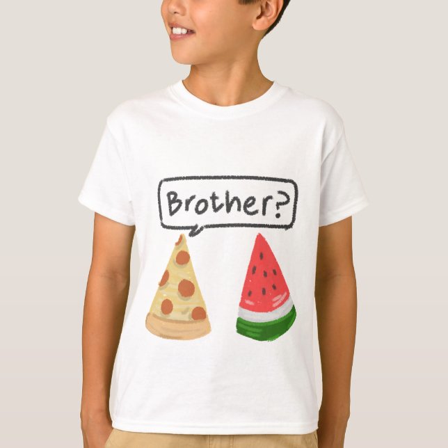 Camiseta Pizza Lover Watermelon hermano comida Summer Vinta (Anverso)