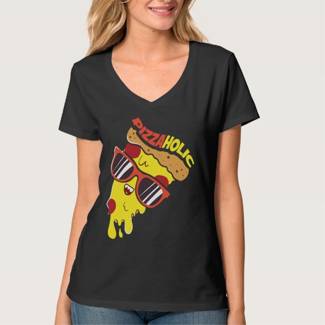 Camiseta Pizza Lovers I Fast Food Pizzaholic I I Love Pizza (Anverso)