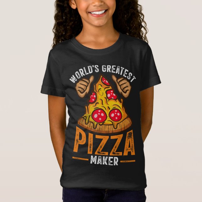 Camiseta Pizza Maker Baker el mejor panadero de pizza del m (Anverso)