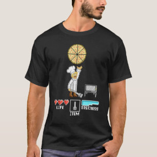 Camiseta Pizza Maker Chef Pixel 8 Bits Retro consola de jue