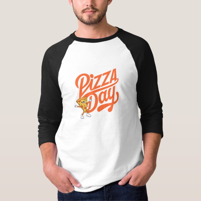 Camiseta Pizza Man con el Día de la Pizza (Anverso)