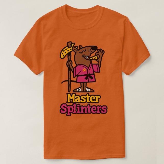 Camiseta Pizza Master Splinters (Diseño del anverso)