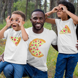 Camiseta Pizza Menos Dos Rebanadas Día del Padre Hombres Bl