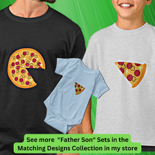 Camiseta Pizza menos rebanada, hijo padre, papá